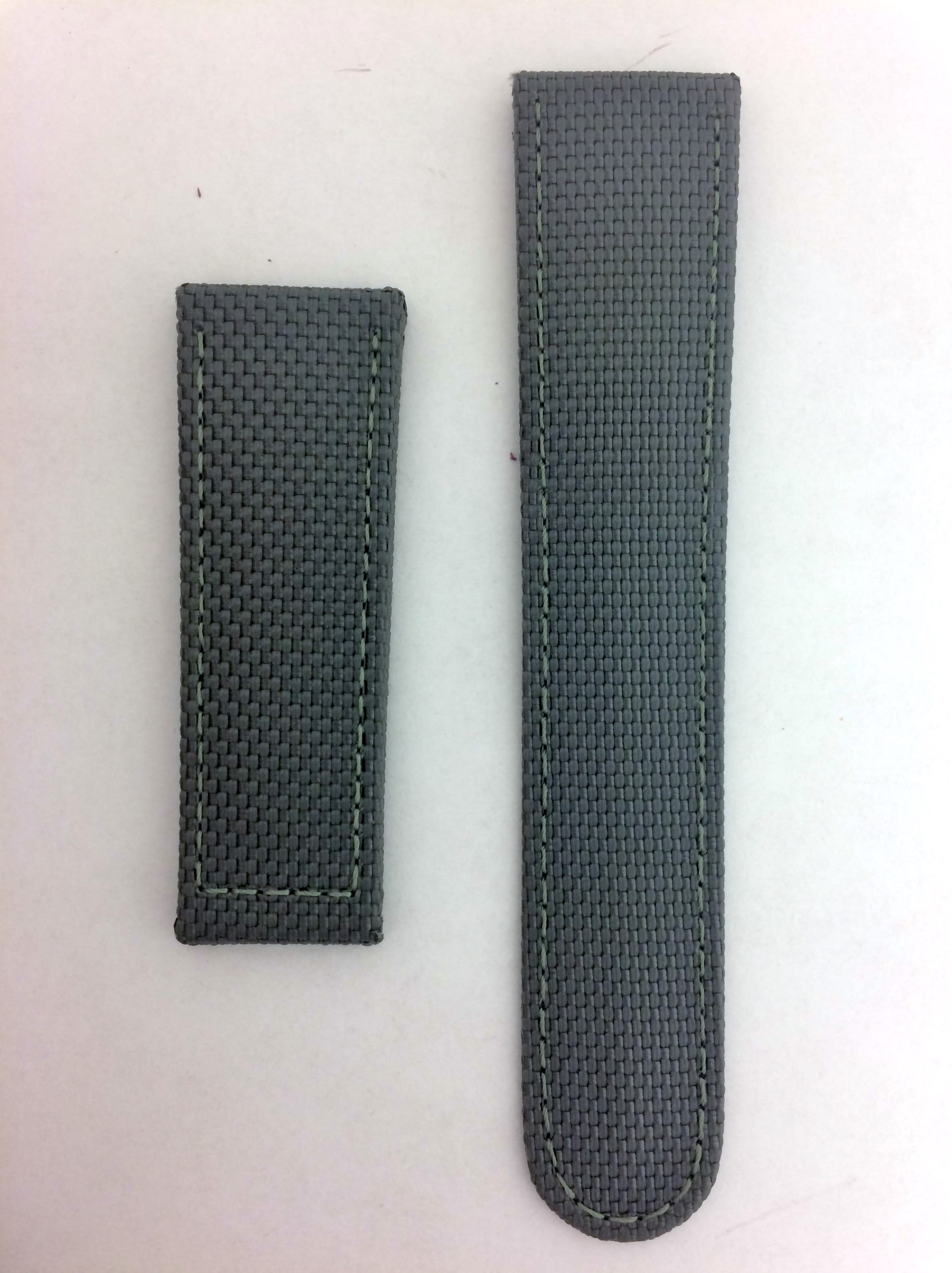 07 5 22 17NB Oris Gray Textile Replacement Strap, No Buckle, 22mm The